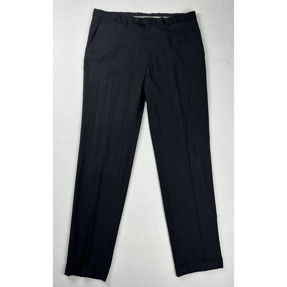 Dolce & Gabbana Basic Black Virgin Wool Dress Pants Size 52 Italy